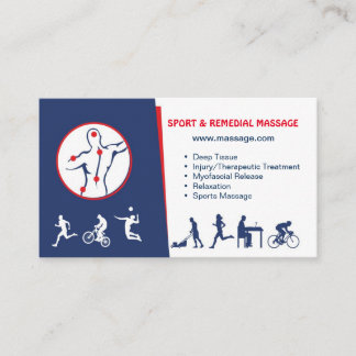 business card for SPORT & REMEDIAL MASSAGE