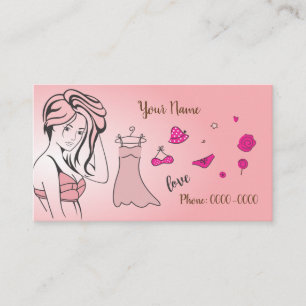 Business card for store of clothes