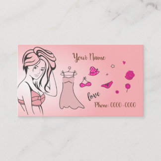 Business card for store of clothes