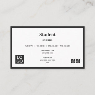 Business Card for Students - Professional Logo