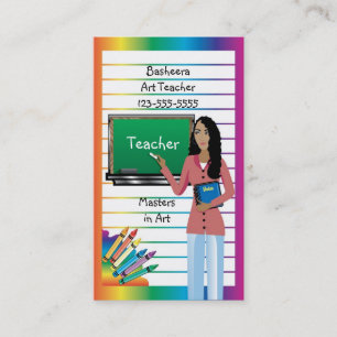 Business card for teacher, professor or substitute