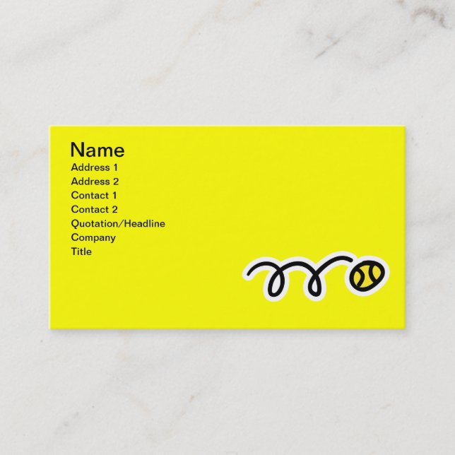 Business card for tennis players (Front)