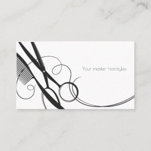 Business card for the master hairstyles