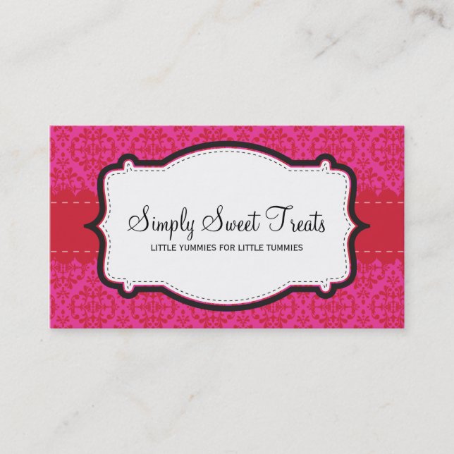 BUSINESS CARD :: funky damask 5L (Front)
