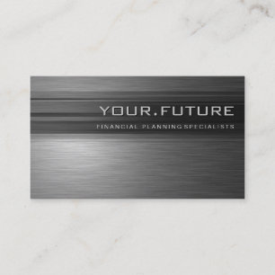 BUSINESS CARD :: futuristic modern metal L12