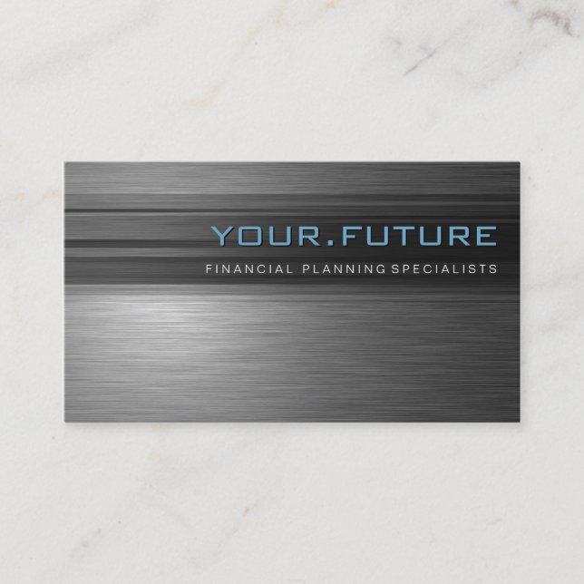 BUSINESS CARD :: futuristic modern metal L4 (Front)