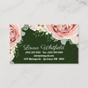 Business Card Geometric Garden Rose Anemone Hunter