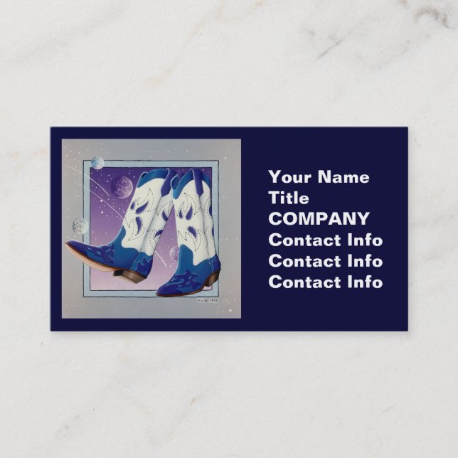 Business Card, Gift Tag - Electric Slide Cowboy Bo (Front)