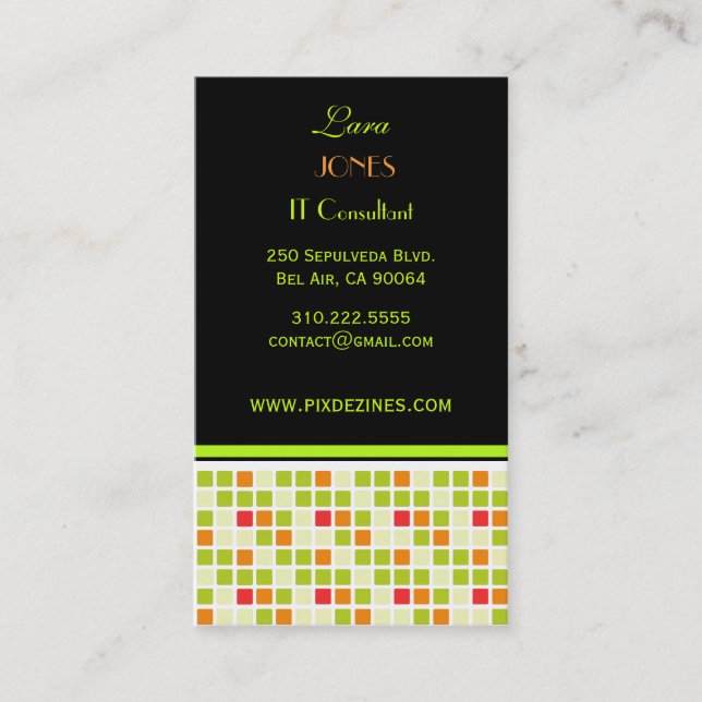 Business Card glass mosaics (Front)