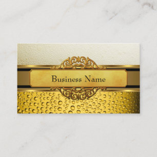 Business Card Gold Amber Beer Ale black