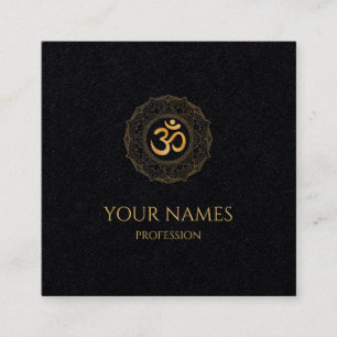 BUSINESS CARD : GOLD MANDALA + OHM 