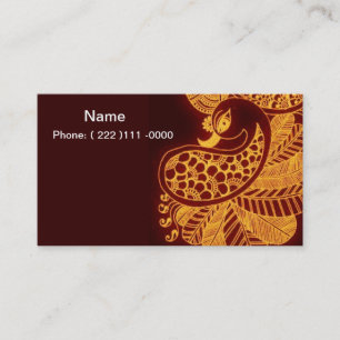 Business Card Gold Mehndi