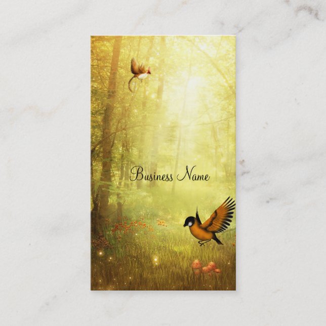 Business Card Golden Woodland Bird (Front)