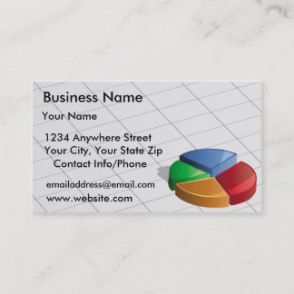 Business Card Green Pie Chart 2