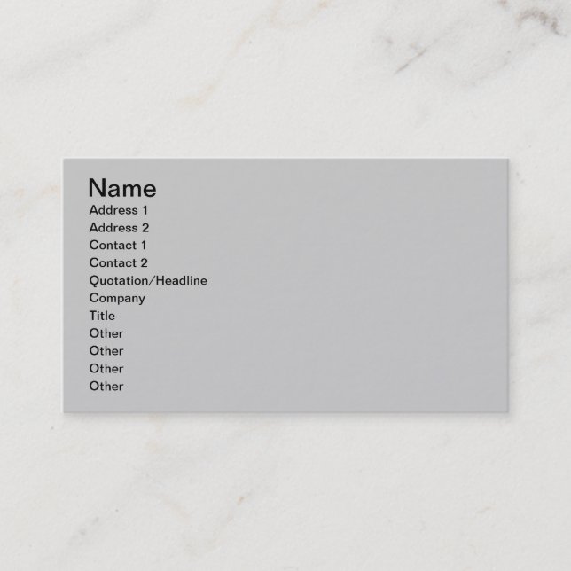 Business Card - Grey Simple (Front)