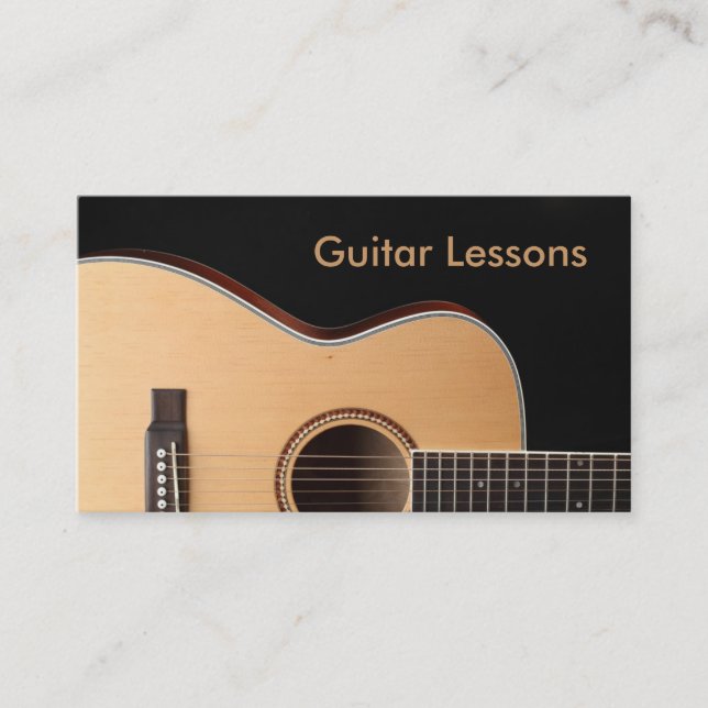 Business Card: Guitar Lessons Business Card (Front)