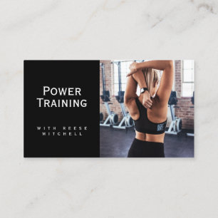 Business Card, Gym Training photo customisable Card