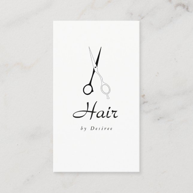 Business Card - Hair Stylist Simplistic Scissors (Front)