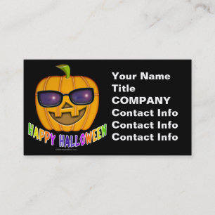 Business Card - Halloween Jack O Lantern Pumpkin