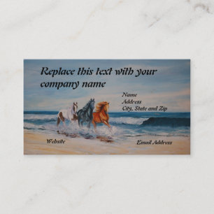 Business Card, Horses in the Surf Business Card
