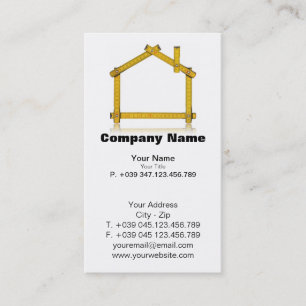 Business Card House Wood Meter Tool