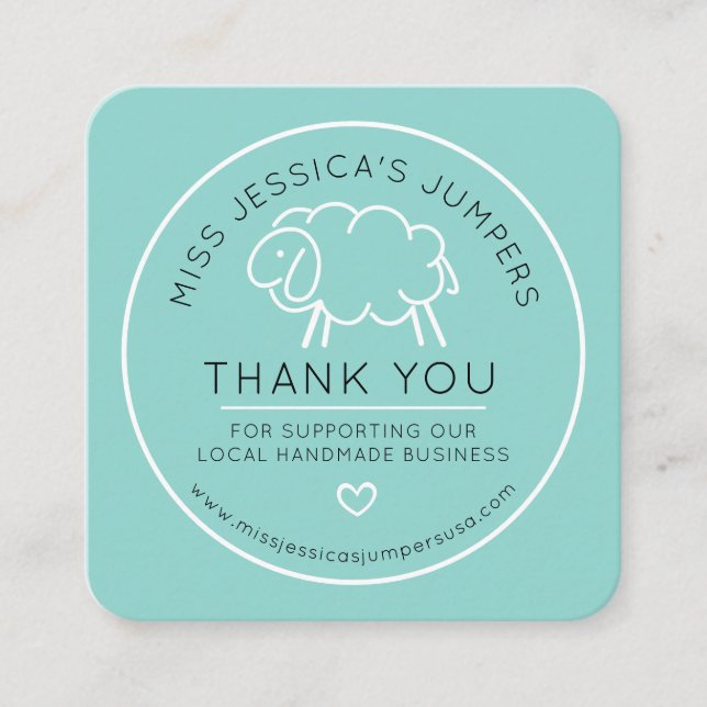 Business Card Ideal for homemade knitted items (Front)