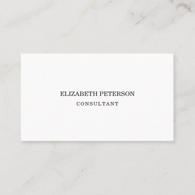 Business card in a minimalist style. (Front)