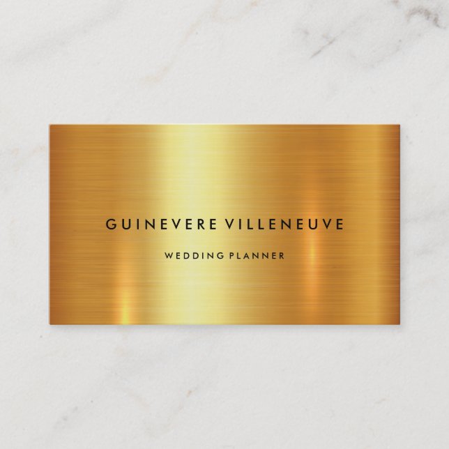 Business card in luxury faux gold customisable (Front)