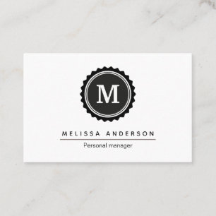 Business card in simple style.