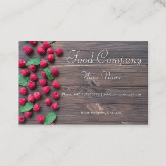 Business card in the food sector