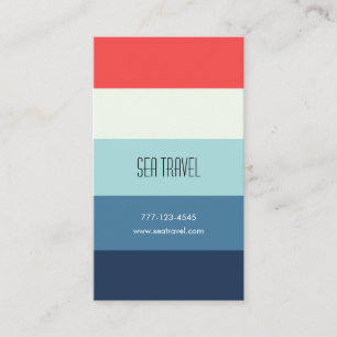 Business card in the marine theme. Sea card.
