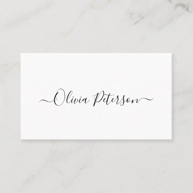 Business card in the style of minimalism. (Front)