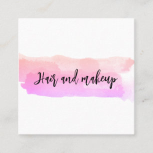 Business card in watercolour pastel colour