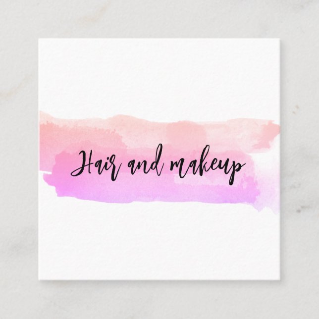 Business card in watercolour pastel colour (Front)