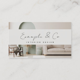 Business Card, Interior Design photo customisable Business Card