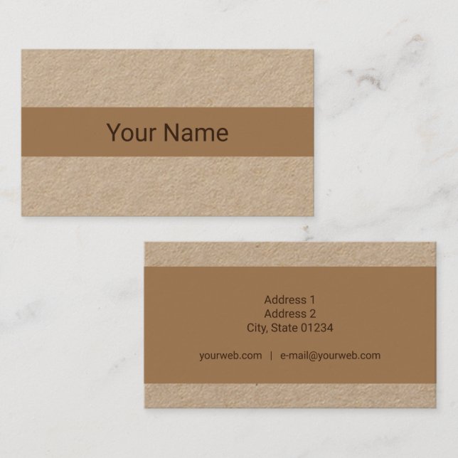 Business Card - Kraft - Personalised (Front/Back)