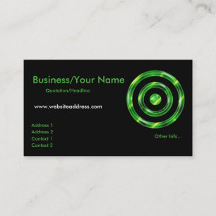 Business Card :: Lime Green Bullseye Design