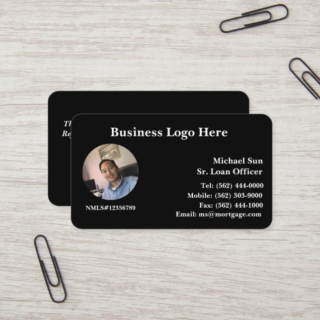 Business Card Loan Officer / Realtor (Front/Back In Situ)