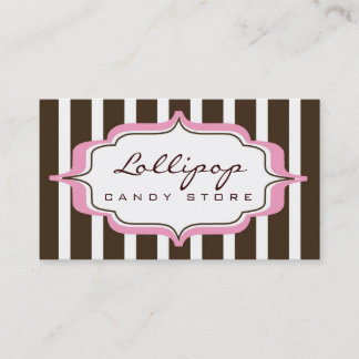 business card > lollipop [pink+chocolate]