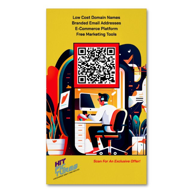 Business Card Magnet Set of Promotional Cards V2 (Front Vertical)