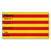 Business Card Magnet with Flag of Catalonia