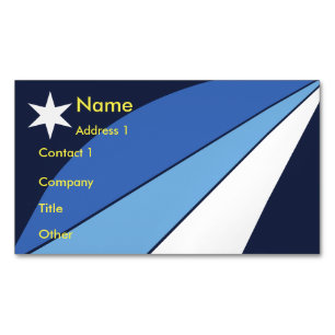 Business Card Magnet with Flag of Columbia