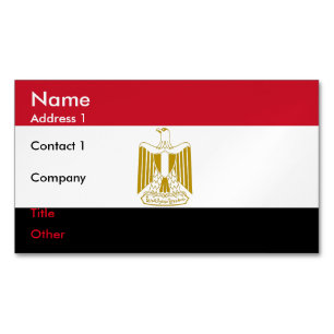 Business Card Magnet with Flag of Egypt