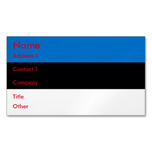 Business Card Magnet with Flag of Estonia