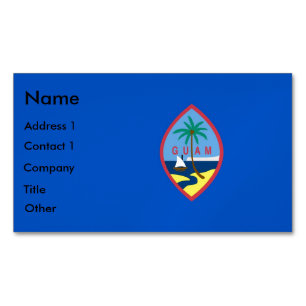 Business Card Magnet with Flag of Guam