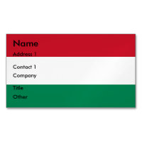 Business Card Magnet with Flag of Hungary