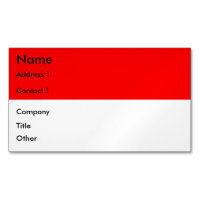 Business Card Magnet with Flag of Indonesia