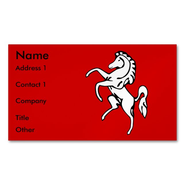 Business Card Magnet with Flag of Kent County (Front)