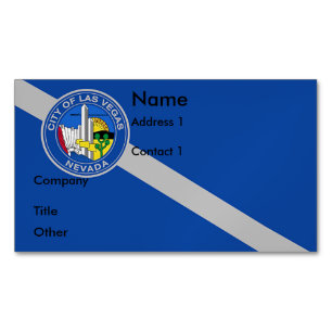 Business Card Magnet with Flag of Las Vegas, USA