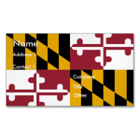 Business Card Magnet with Flag of Maryland
